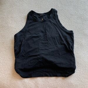 Black open back shirt